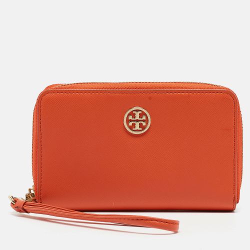 Leather Robinson Zip Around Wristlet Wallet - Tory Burch - Modalova