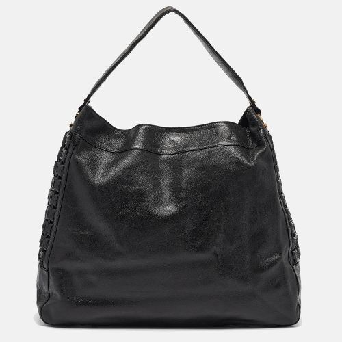 Iridescent Leather Logo Detail Hobo - Tory Burch - Modalova