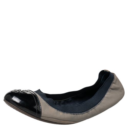 Blue Leather And Elastic Gabby Scrunch Ballet Flats Size 38.5 - Tory Burch - Modalova