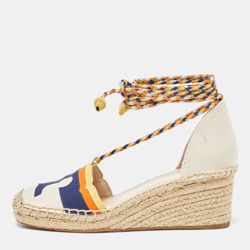 Canvas and Nubuck Laguna Espadrille Wedge Sandals 35.5 - Tory Burch - Modalova