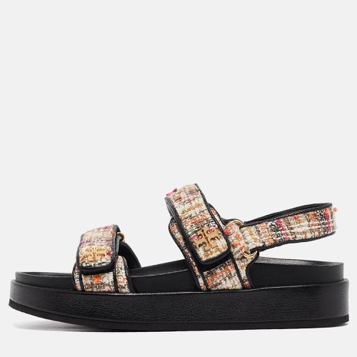 Tweed and Leather Kira Sport Sandals Size 39.5 - Tory Burch - Modalova