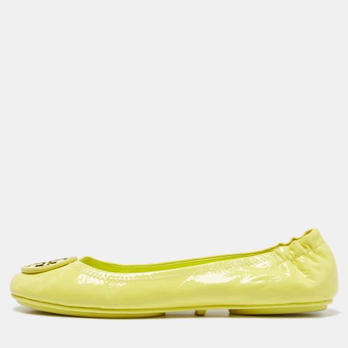 Neon Leather Scrunch Ballet Flats Size 38 - Tory Burch - Modalova