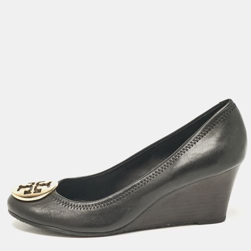 Leather Sally Wedge Pumps Size 38.5 - Tory Burch - Modalova