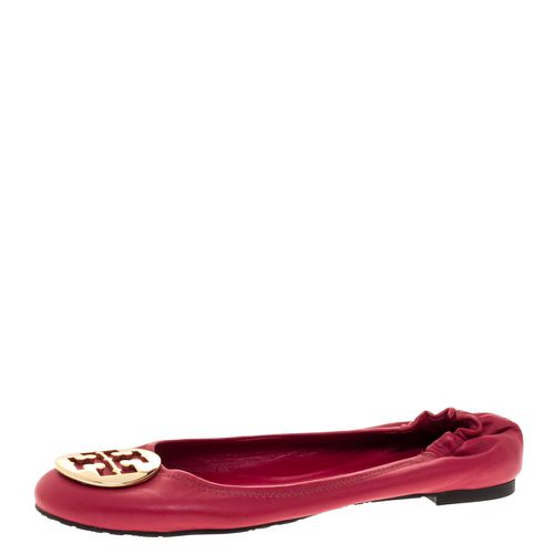 Leather Scrunch Ballet Flats Size 40.5 - Tory Burch - Modalova