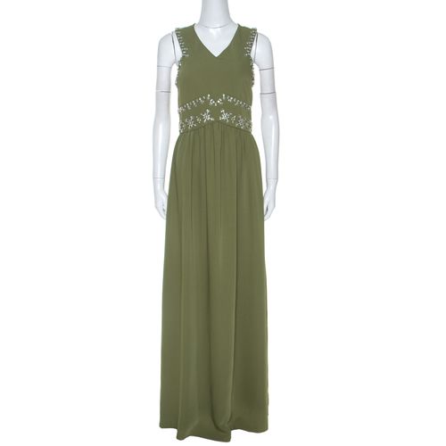 Crepe Embellished Luisa Sleeveless Gown M - Tory Burch - Modalova