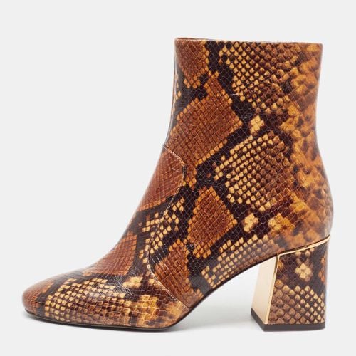 Python Embossed Leather Ankle Boots Size 37.5 - Tory Burch - Modalova