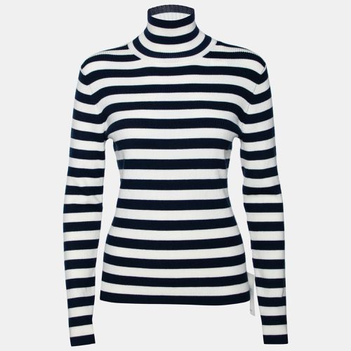 White Striped Wool Long Sleeve Jumper M - Tory Sport - Modalova