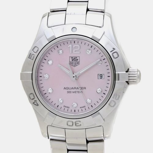 Shell Stainless Steel Aquaracer WAF141A.BA0824 Quartz Women's Wristwatch 28 mm - Tag Heuer - Modalova