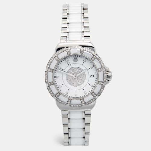 Diamond Stainless Steel Ceramic Formula 1 WAH121D.BA0861 Women's Wristwatch 37 mm - Tag Heuer - Modalova