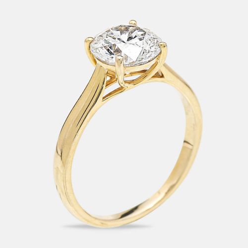 K Gold Round Brilliant Lab Grown Diamonds Ring (Approx 2.00 cts) - The Diamond Edit - Modalova