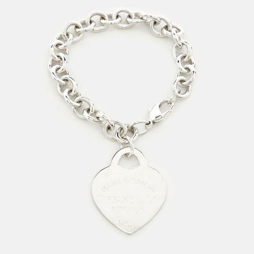 Return to Tiffany Sterling Heart Tag Large Charm Bracelet - Tiffany & Co. - Modalova