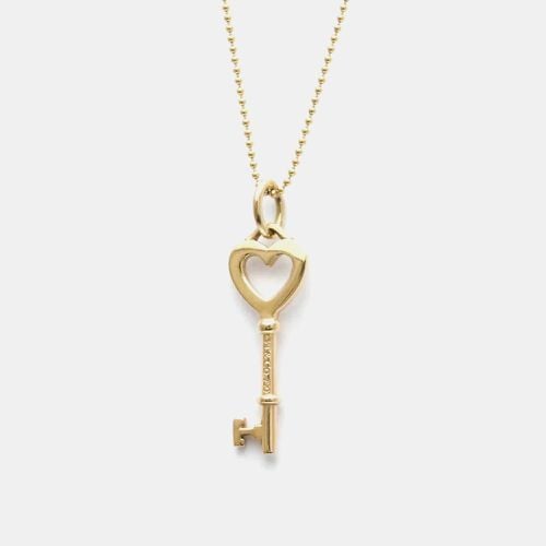 K Gold No Stone Heart Key Pendant Necklace - Tiffany & Co. - Modalova