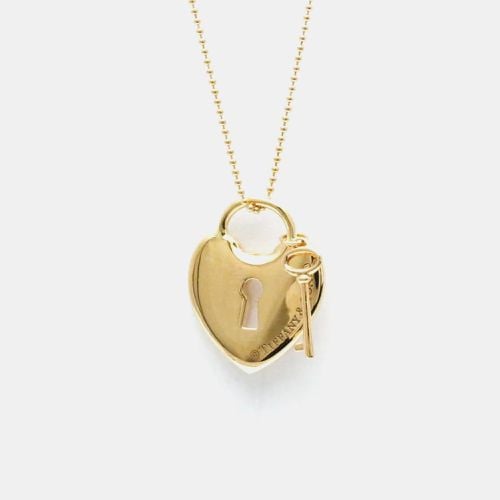 K Gold No Stone Heart Key Pendant Necklace - Tiffany & Co. - Modalova