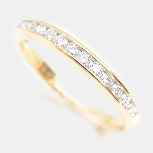 K Gold and Diamond Half Eternity Channel Set Band Ring EU 49 - Tiffany & Co. - Modalova