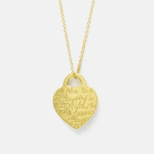 K Gold Notes Fifth Avenue Heart Tag Pendant Necklace - Tiffany & Co. - Modalova