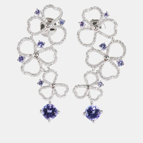 K Gold 0.56 CTW Paper Flowers Tanzanite Earrings - Tiffany & Co. - Modalova