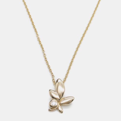 K Gold Olive Leaf Diamond Necklace - Tiffany & Co. - Modalova