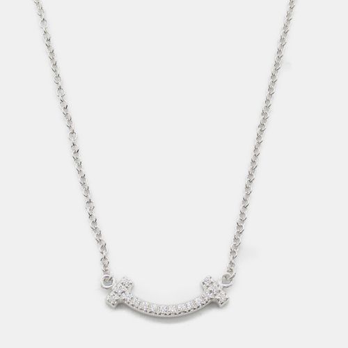 K Gold Diamond T Smile Micro Necklace - Tiffany & Co. - Modalova