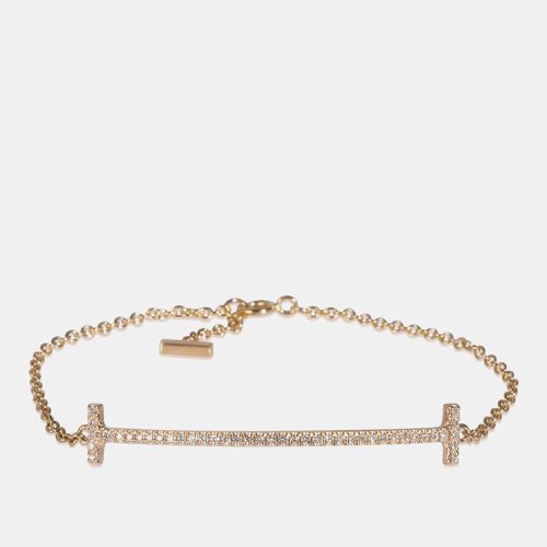 K Gold and Diamond T Smile Bracelet - Tiffany & Co. - Modalova