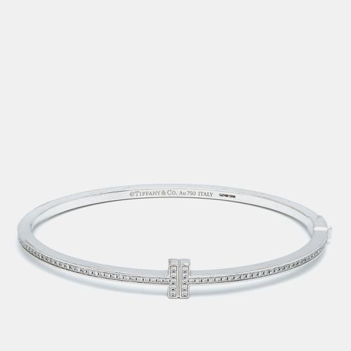 Tiffany T Diamond Hinged 18k Gold Bracelet - Tiffany & Co. - Modalova