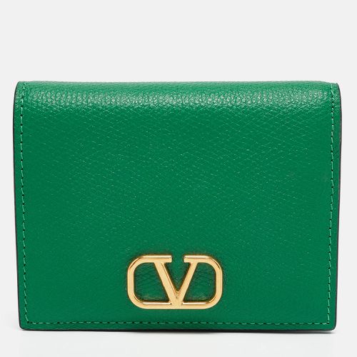 Leather VLogo Flap Card Case - Valentino - Modalova