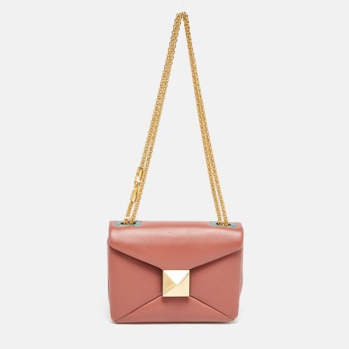 Old Rose Leather One Stud Chain Shoulder Bag - Valentino - Modalova