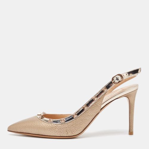 Leather Rockstud Pumps Size 38.5 - Valentino - Modalova