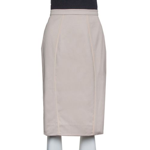 Cotton Ruffle Detail Paneled Knee Length Skirt M - Valentino - Modalova