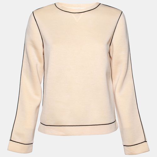 Neoprene Contrast Piping Detailed Long Sleeve Top S - Valentino - Modalova