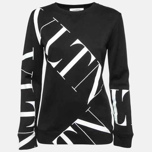 VLTN Print Cotton Crew Neck Sweatshirt XS - Valentino - Modalova