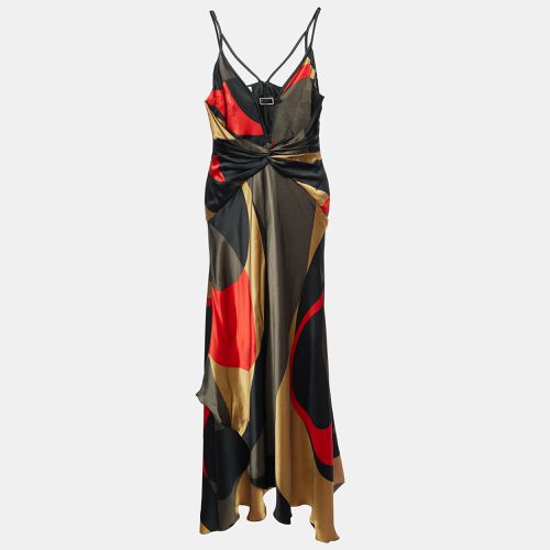 Printed Silk Satin Draped Gown L - Valentino - Modalova