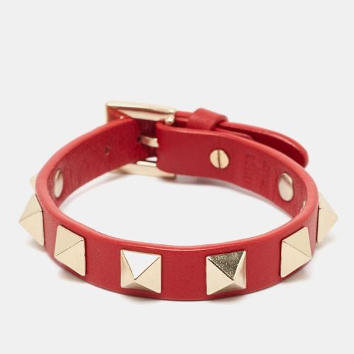 Rockstud Leather Tone Bracelet - Valentino - Modalova