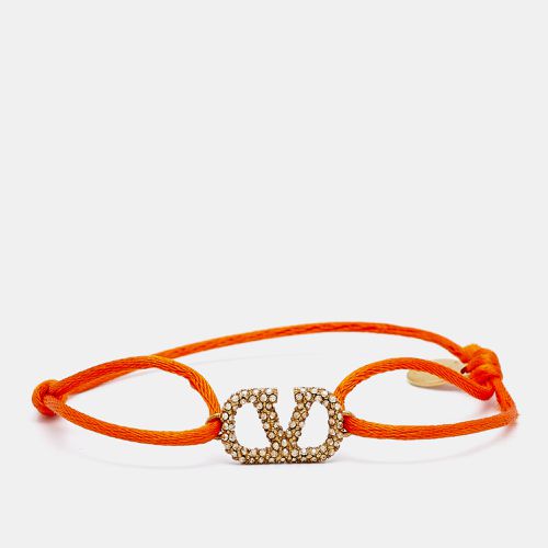 Vlogo Crystal Tone Orange Cord Bracelet - Valentino - Modalova