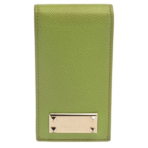 Grained Leather Rockstud iPhone 5 Flip Case - Valentino - Modalova