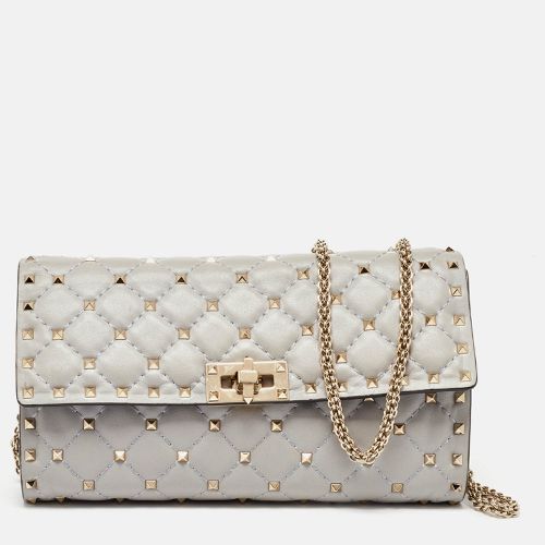 Leather Rockstud Spike Chain Shoulder Bag - Valentino - Modalova