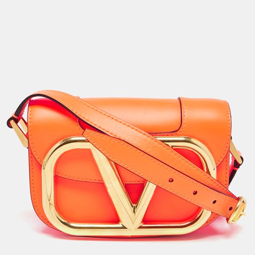 Neon Leather Small Supervee Crossbody Bag - Valentino - Modalova