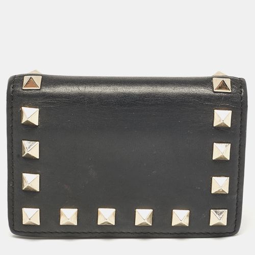 Leather Rockstud Card Case - Valentino - Modalova