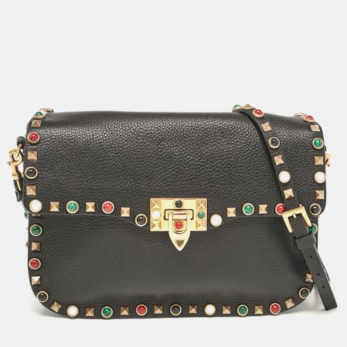 Leather Rolling Rockstud Shoulder Bag - Valentino - Modalova