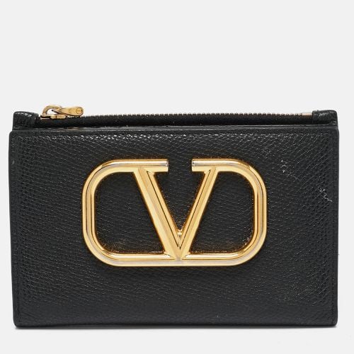 Leather V-Logo Signature Compact Wallet - Valentino - Modalova