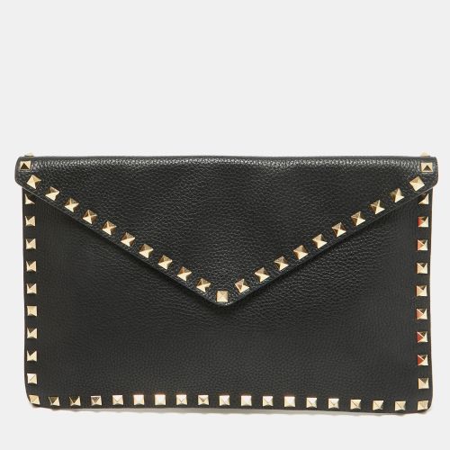 Leather Rockstud Envelope Pouch - Valentino - Modalova