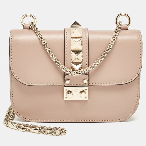 Leather Small Rockstud Glam Lock Flap Bag - Valentino - Modalova