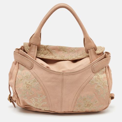 Leather Urban Lace Embroidered Satchel - Valentino - Modalova