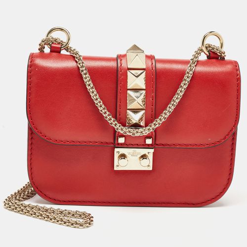 Leather Small Rockstud Glam Lock Flap Bag - Valentino - Modalova