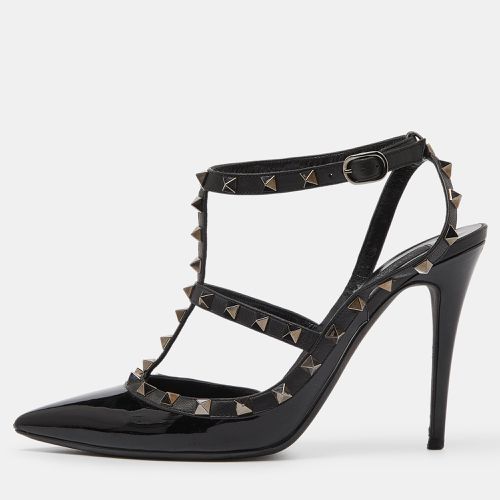 Patent Leather Rockstud Ankle Strap Cage Sandals Size 41 - Valentino - Modalova