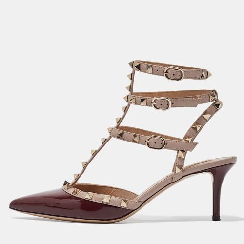 Patent Leather Rockstud Ankle Strap Pumps Size 39 - Valentino - Modalova