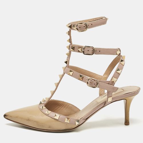 Patent Leather Rockstud Ankle Strap Pumps Size 36 - Valentino - Modalova