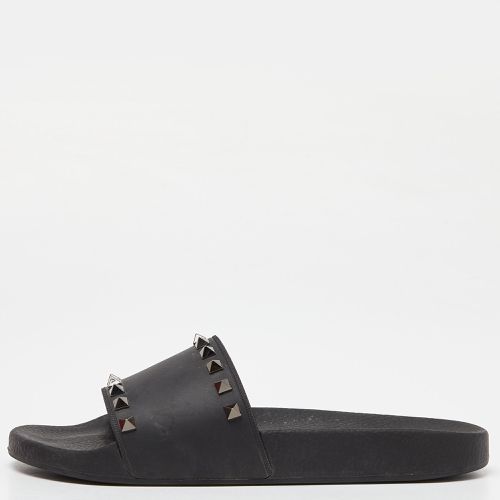 Rubber Rockstud Flat Slides Size 40 - Valentino - Modalova