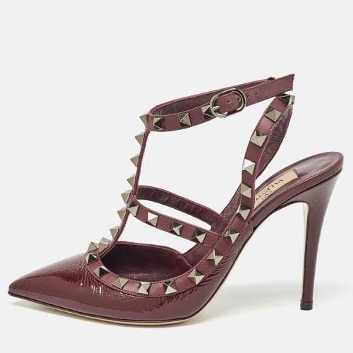 Patent Leather Rockstud Ankle Strap Pumps Size 36.5 - Valentino - Modalova