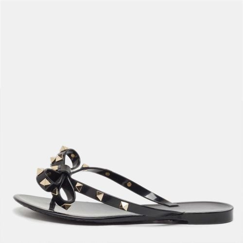 Rubber Bow Rockstud Thong Flats Size 35 - Valentino - Modalova