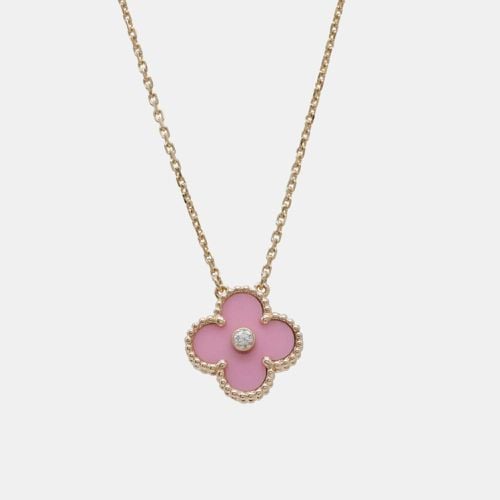 K Rose and Diamond Vintage Alhambra Pendant Necklace - Van Cleef & Arpels - Modalova